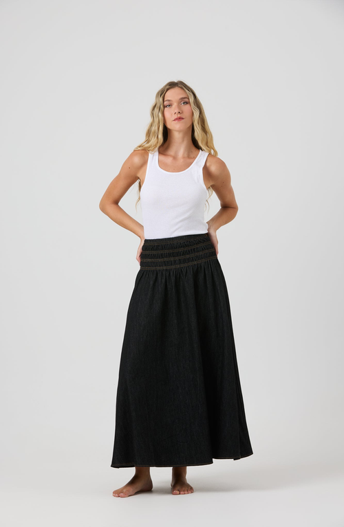 By Tess Collection Hana Skirt In Black