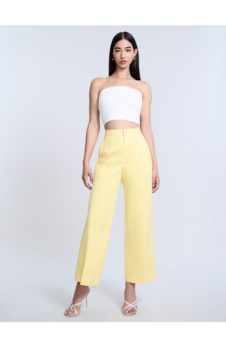 BCBGMAXAZRIA High Waist Cropped Pant, Alternate, color, Camomile