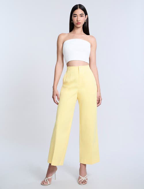 Bcbg High Waist Cropped Pant In Yellow
