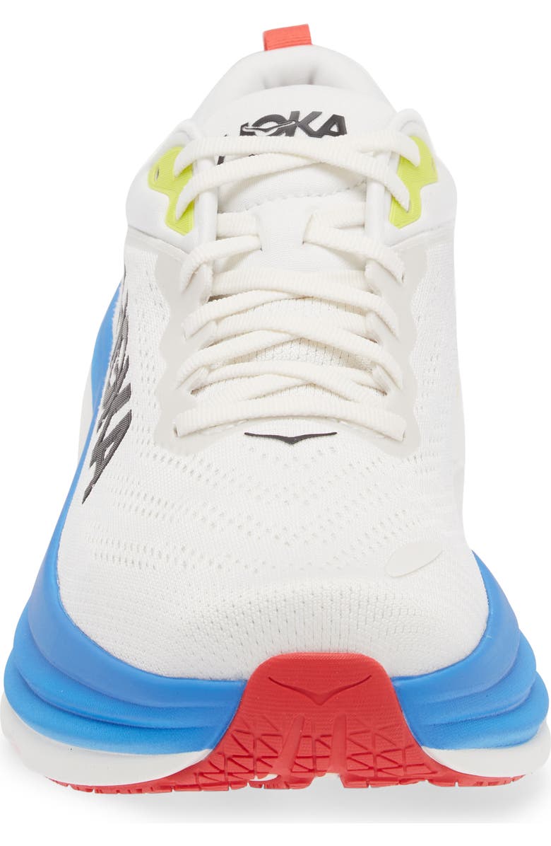 HOKA Bondi 8 Running Shoe, Alternate, color, Blanc De Blanc / Virtual Blue