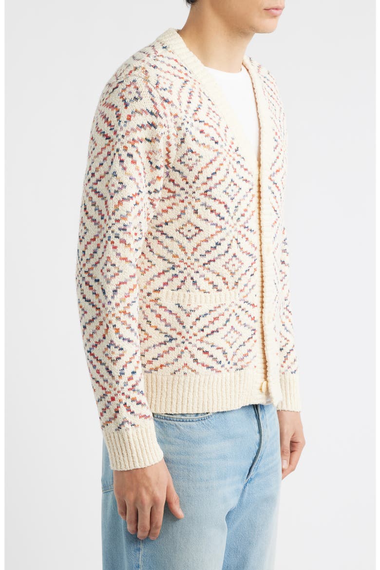 Mandala Pima Cotton Cardigan, Alternate, color, NATURAL