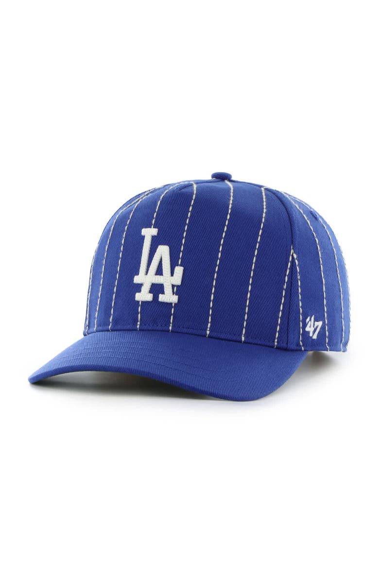 '47 Men's '47 x Rawlings Royal Los Angeles Dodgers Pinstripe Hitch Adjustable Hat, Alternate, color, Royal