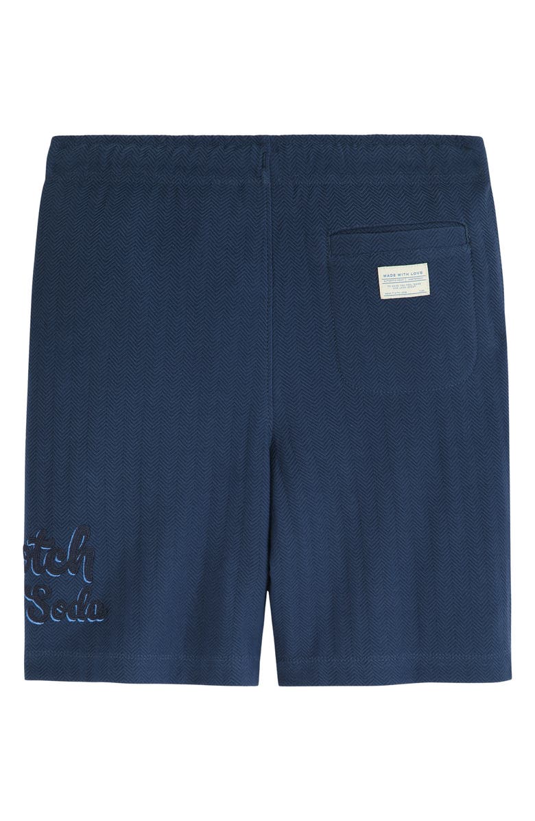 Scotch & Soda Kids' Herringbone Shorts, Alternate, color, Dark Obsidian