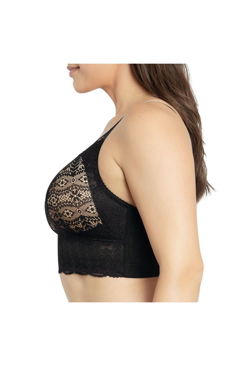 Parfait Mia Wire-Free Padded Lace Bralette, Alternate, color, Black