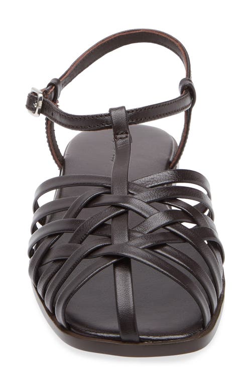 Madewell The Milano Fisherman Sandal In Dark Carob
