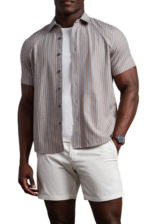 Brezza Performance Short Sleeve Button-Up Shirt