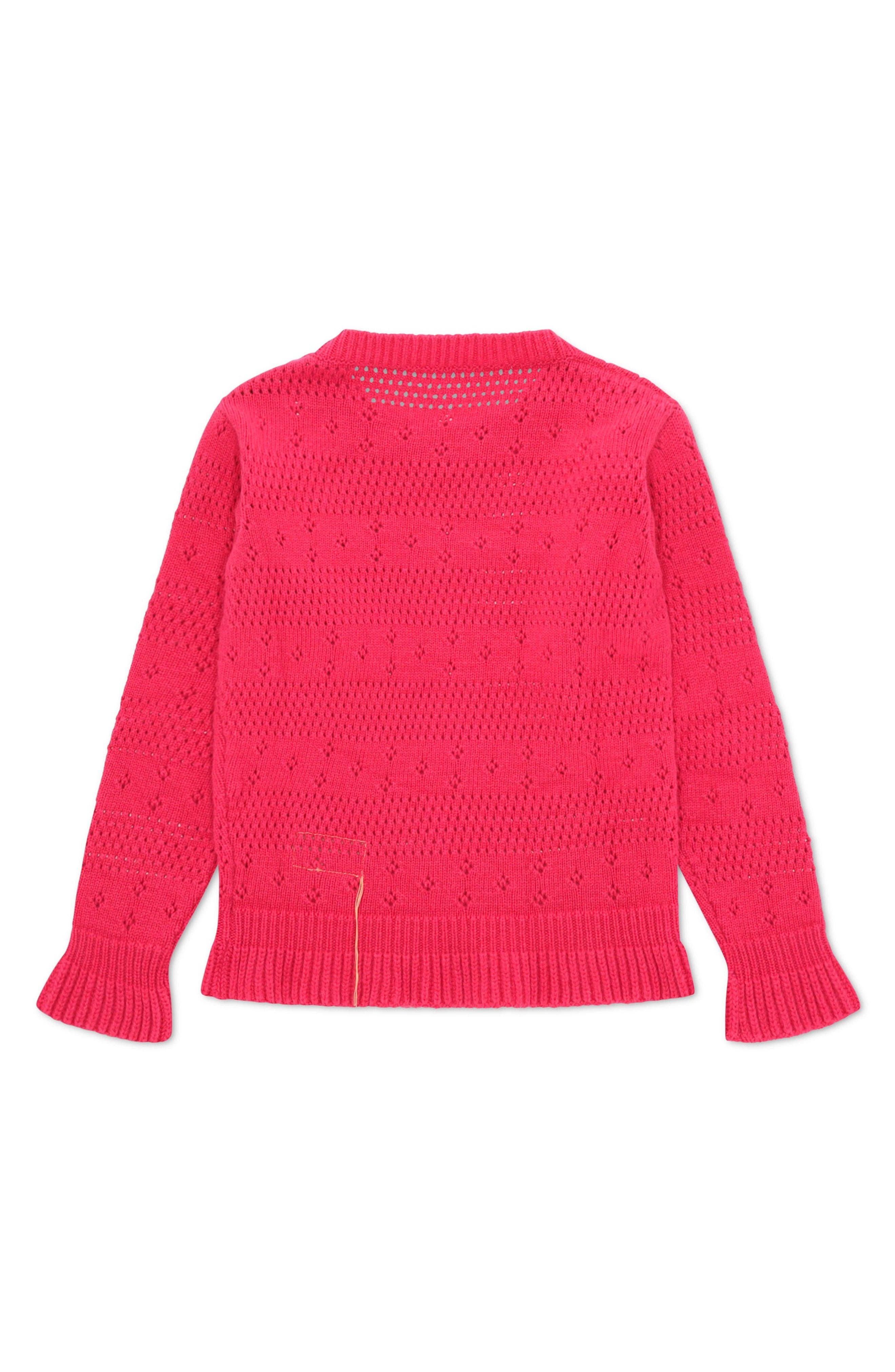 Turquoise Beaded Crew Neck Sweater - image 2