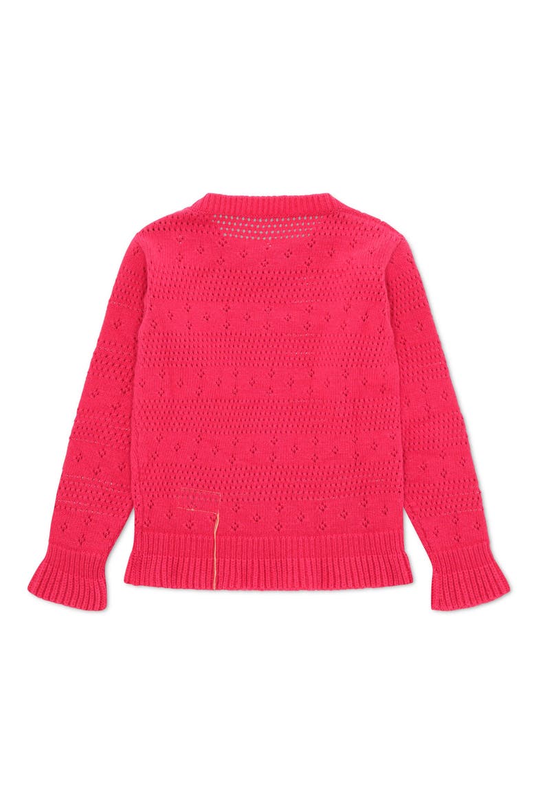 Turquoise Beaded Crew Neck Sweater, Alternate, color, Red