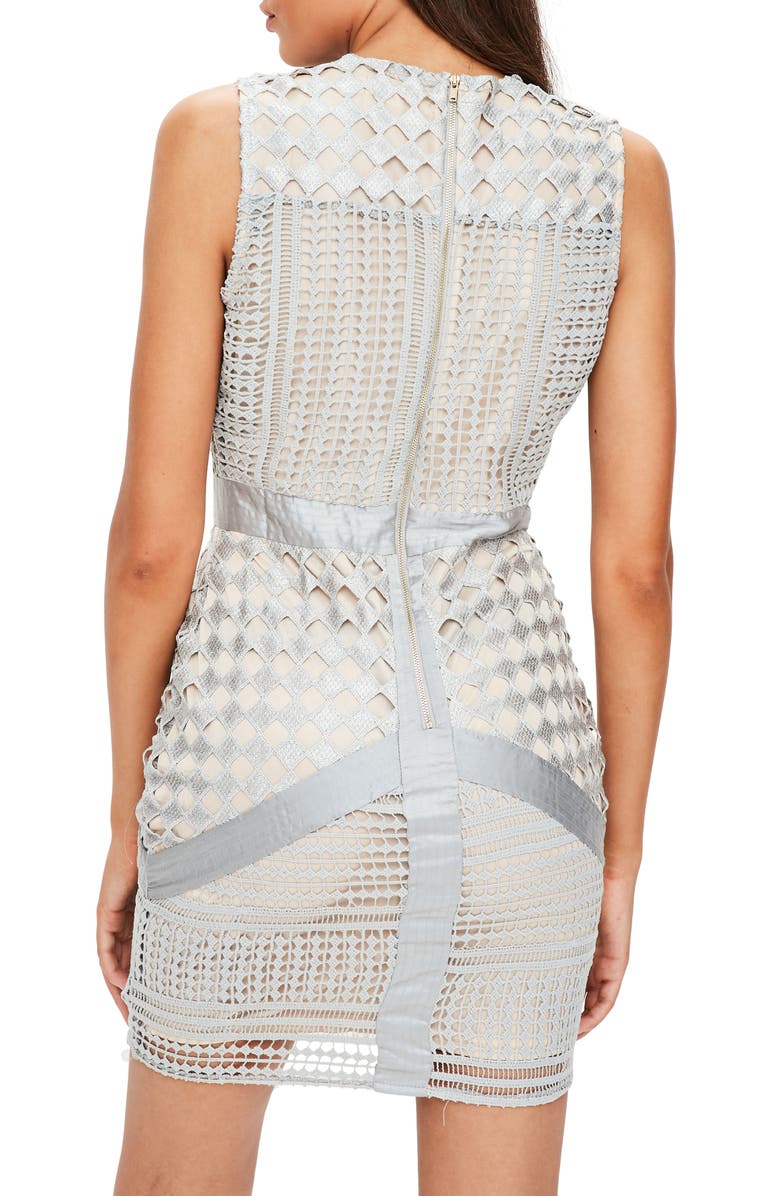 Missguided Lace Body-Con Dress, Alternate, color, 