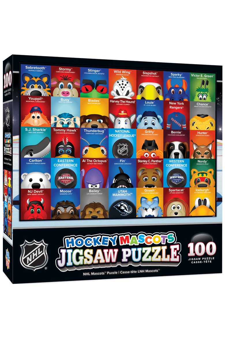 NHL Mascots 100 Piece Jigsaw Puzzle, Main, color, Multicolor