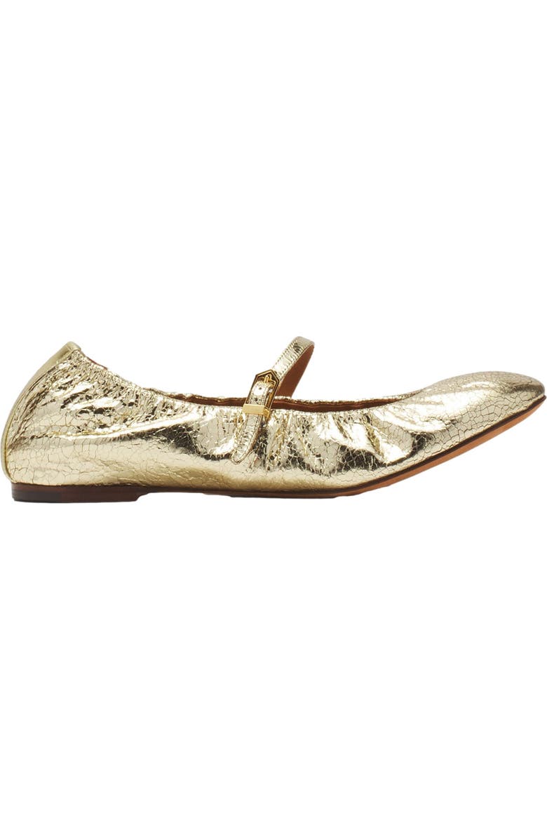 Lanvin MARY JANE IN CRACKLED METALLIC LEATHER, Main, color,