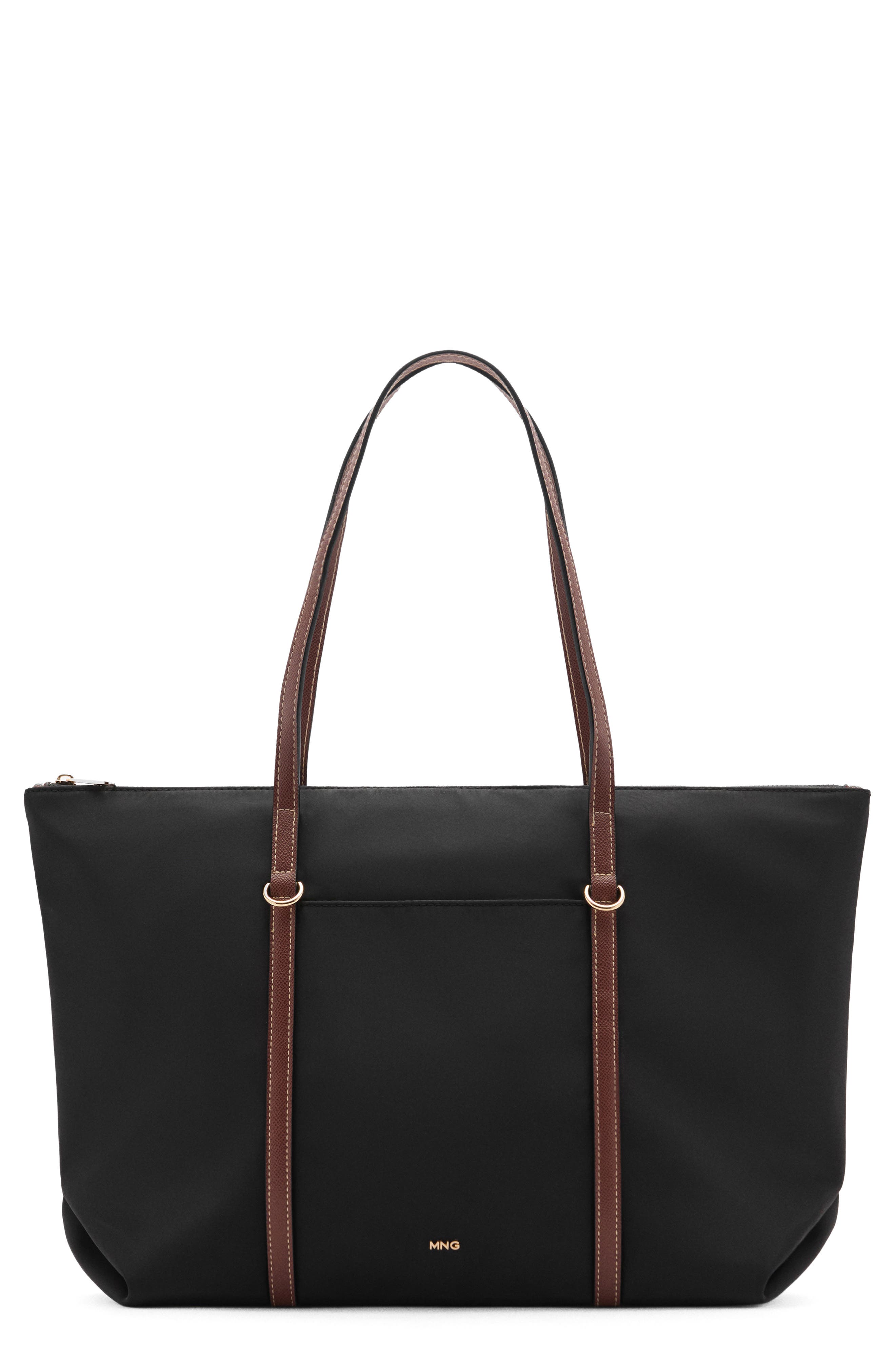 MANGO Nylon Shopper Bag, Main, color, 