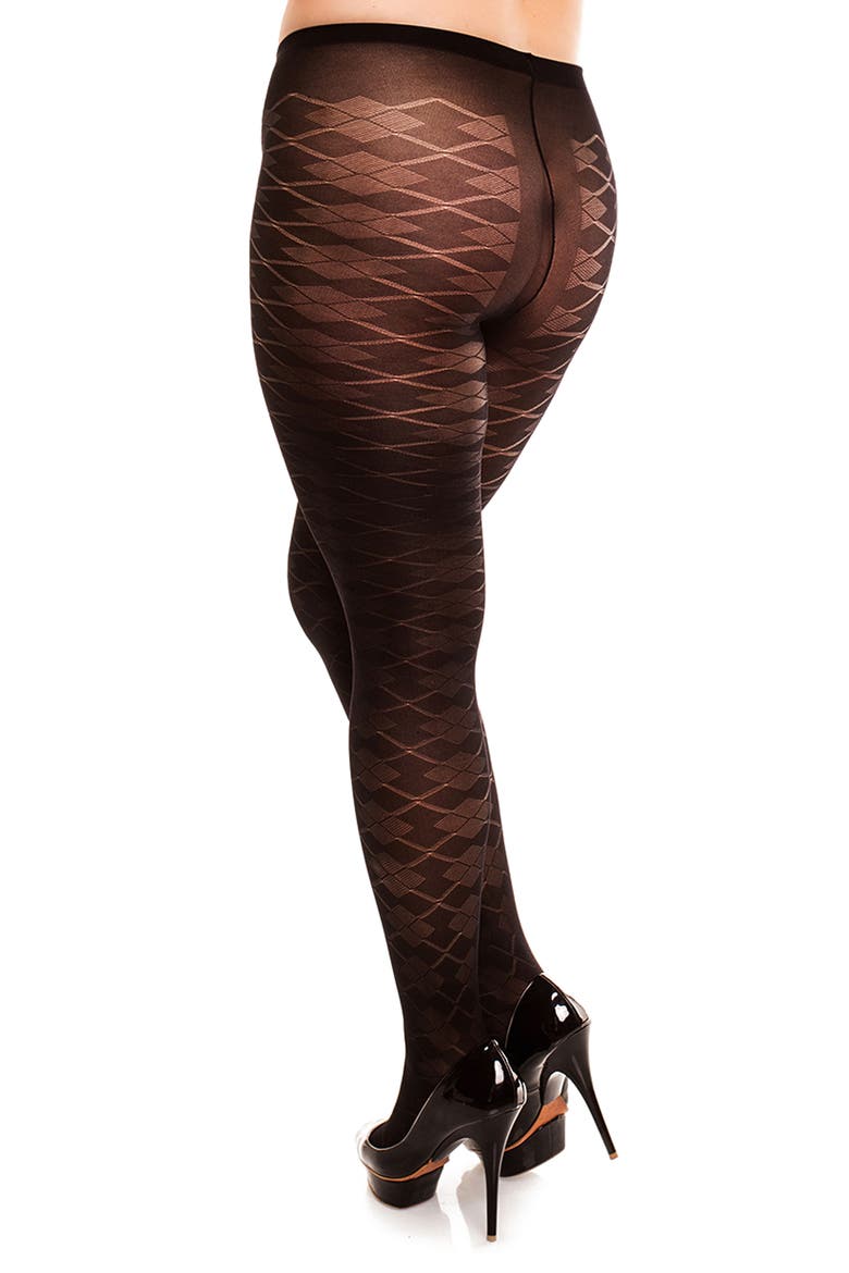 Dune 70 Argyle Tights, Alternate, color, BLACK