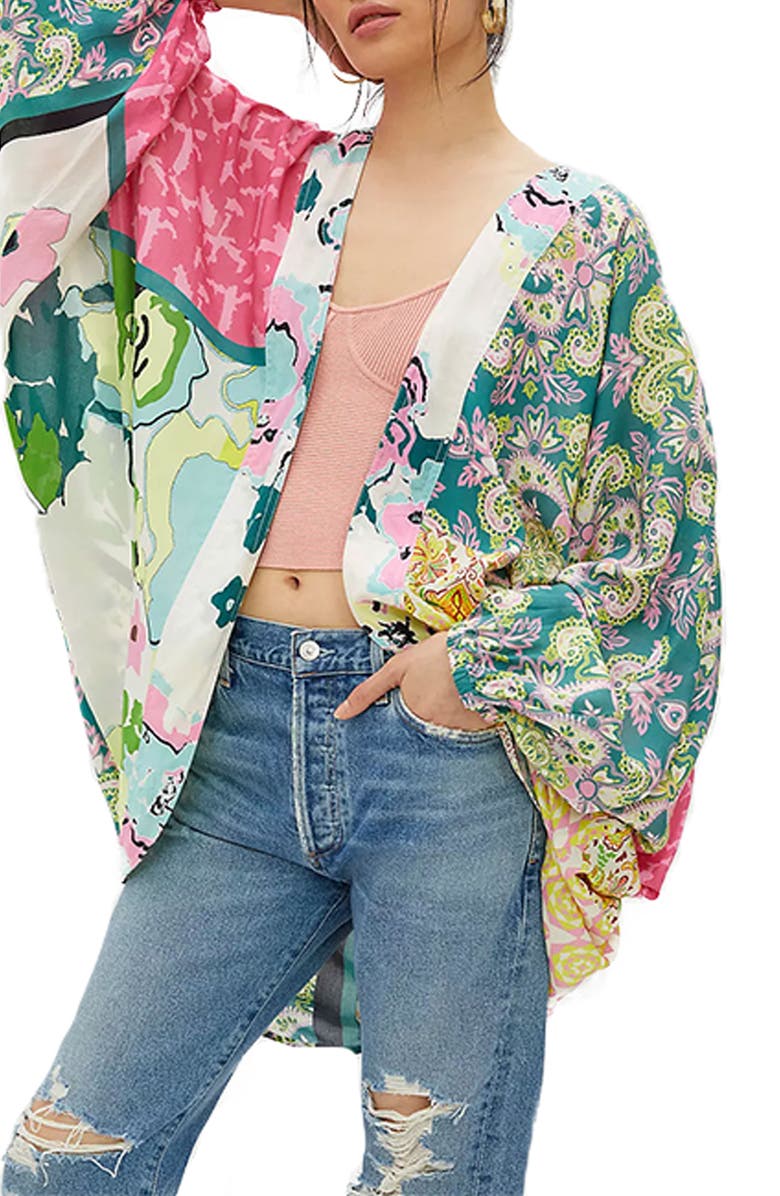 SAACHI Mixed Pattern Jacket, Main, color, Pink