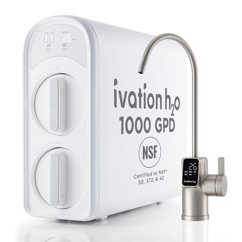 H2O Tankless RO Water Purifier, 8-Stage Filter, NSF Certified, Smart LED Faucet