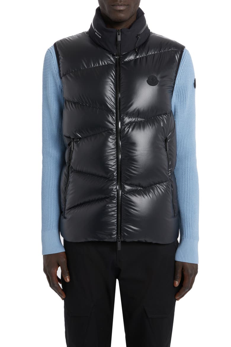 Tago Quilted Recycled Polyester Down Vest, Main, color, BLACK
