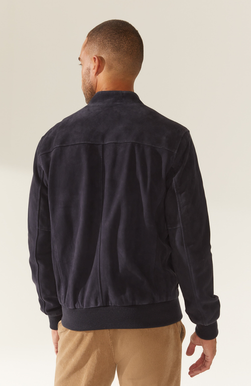 Italic Chase Bomber Jacket In Navy