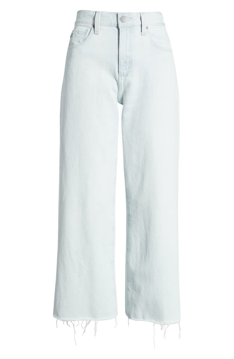 AG Saige Raw Hem High Waist Ankle Wide Leg Jeans, Alternate, color, Tide Pool