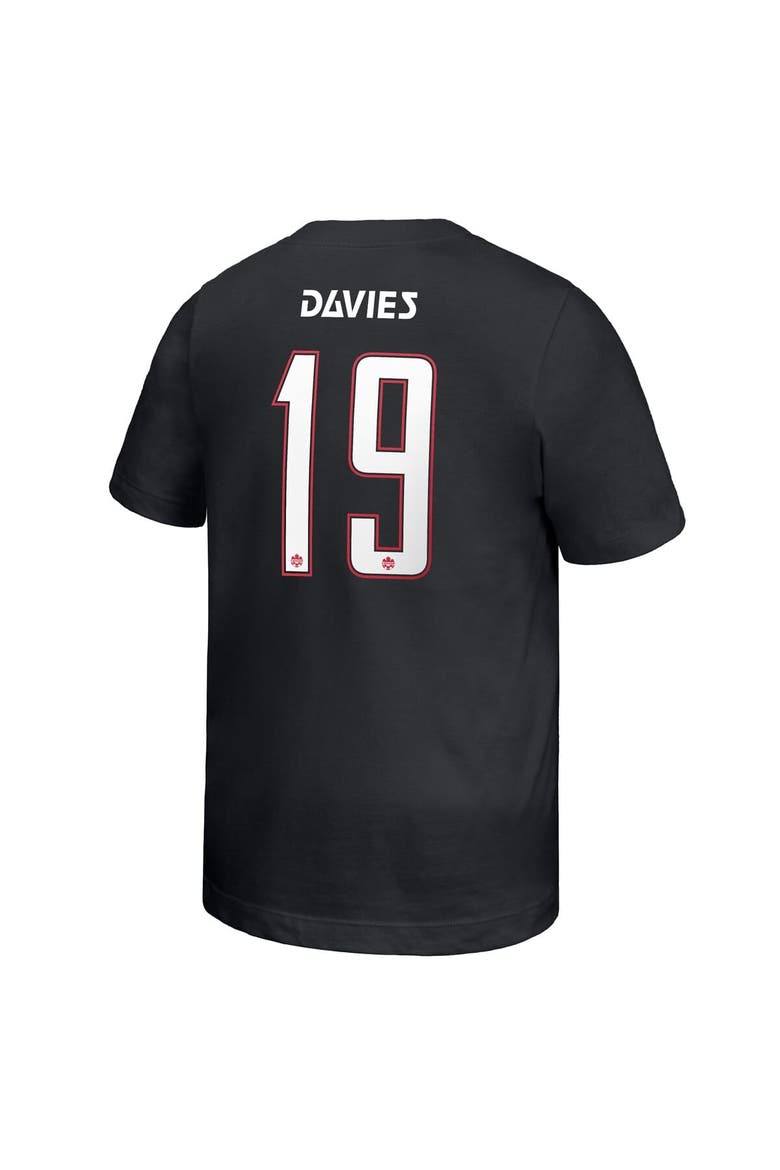 Youth Nike Alphonso Davies Black Canada Soccer Away Player Name & Number T-Shirt, Alternate, color, Black