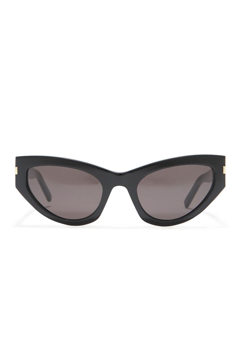 54mm Cat Eye Core Sunglases, Main, color, BLACK BLACK GREY