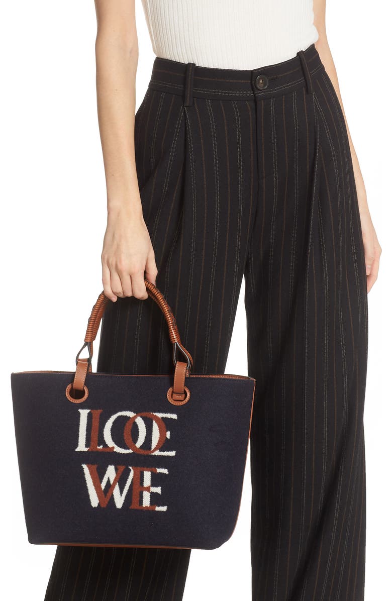 Loewe ANAGRAM TOTE LOVE SMALL BAG, Alternate, color,