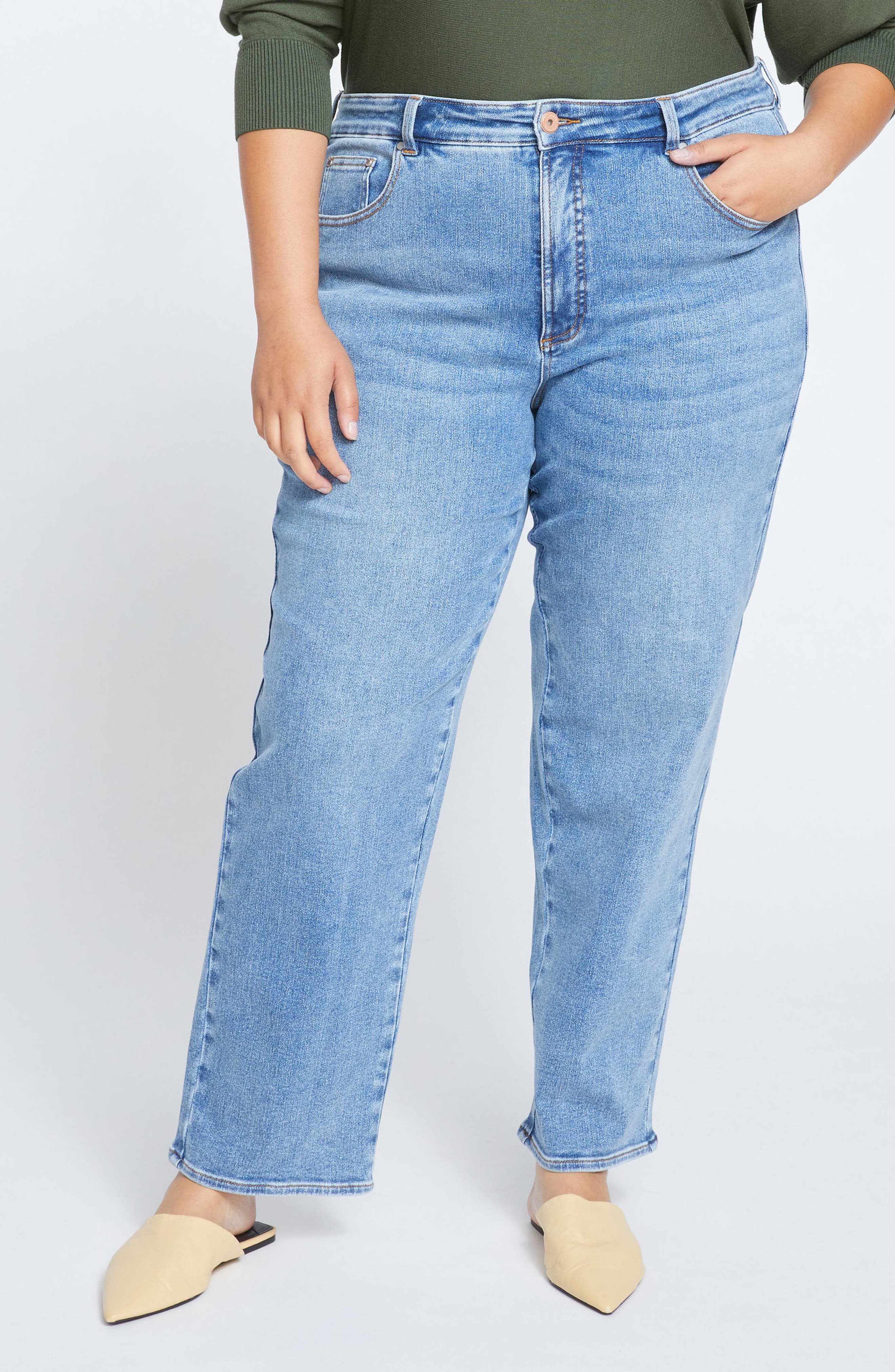 Etta High Waist Ankle Straight Leg Jeans - image 3