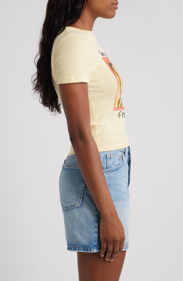 Topshop Linguine Baby Tee, Alternate, color, Buttermilk