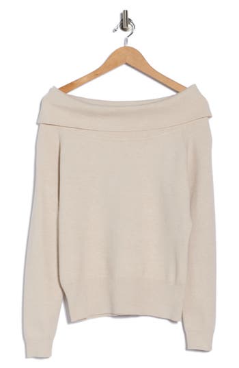 Rdi Marilyn Off The Shoulder Sweater In Neutral