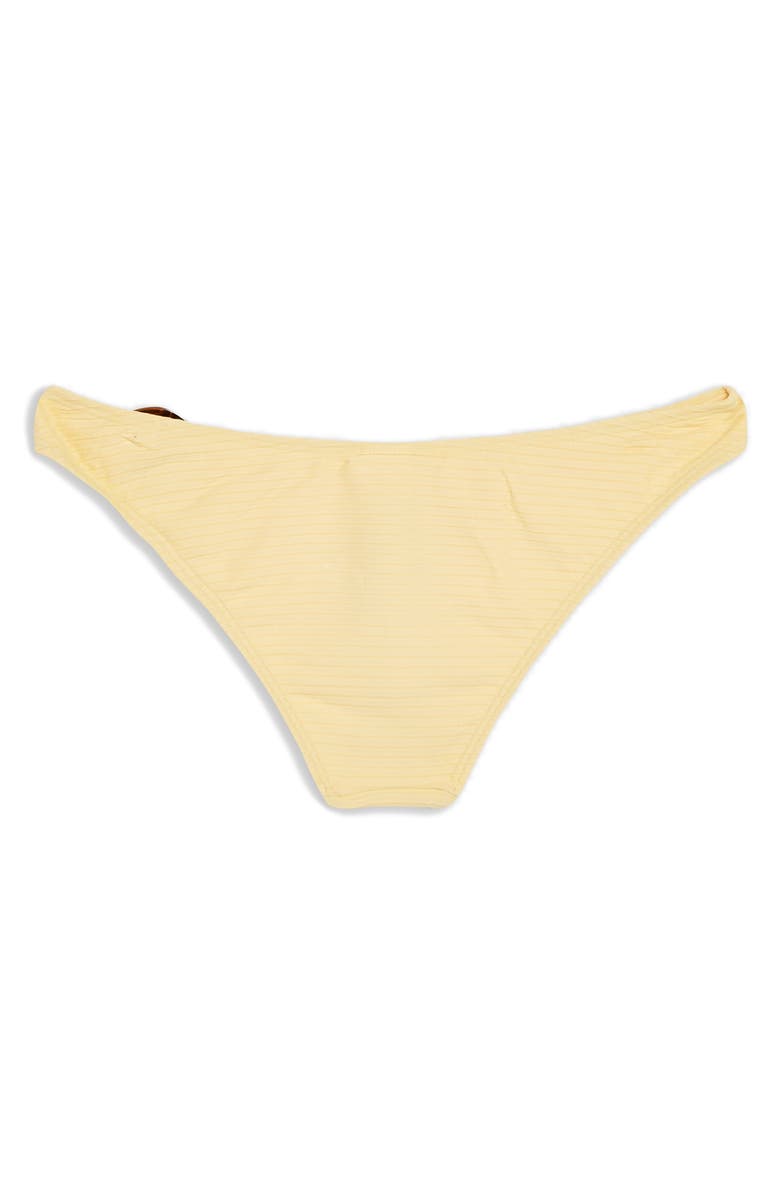 Topshop Tortoise Ring Ribbed Bikini Bottoms, Alternate, color, 