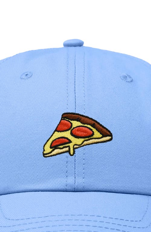 Dalix Pizza Slice Embroidered Dad Hat In Light Blue