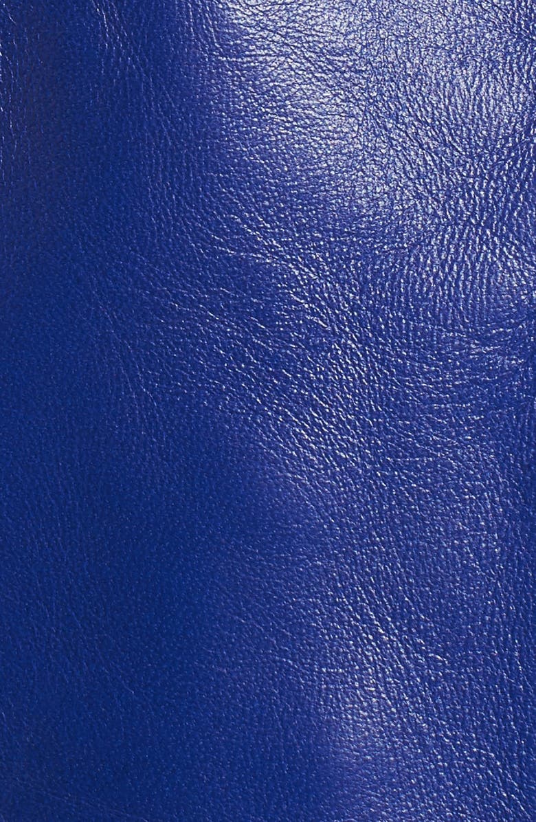 TOMMY JEANS x Gigi Hadid Colorblock Leather Moto Jacket, Alternate, color,