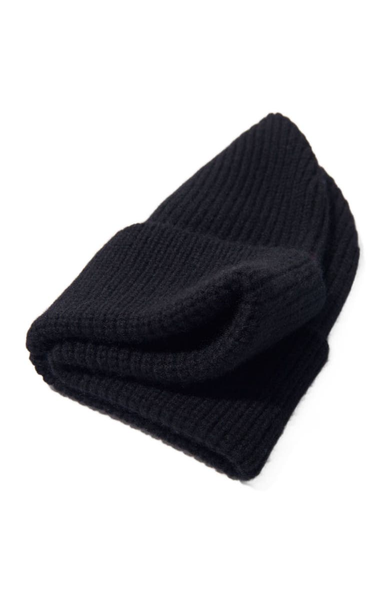 maje Wool and cashmere hat, Alternate, color, Black