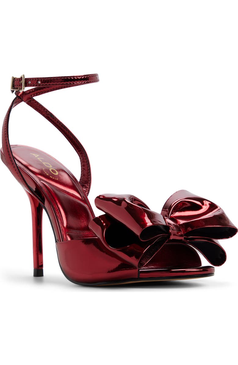 ALDO Tinsletta Ankle Strap Sandal, Main, color, Medium Red