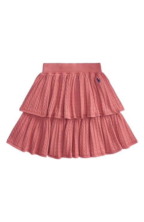 Kids' Cable Knit Cotton Skirt
