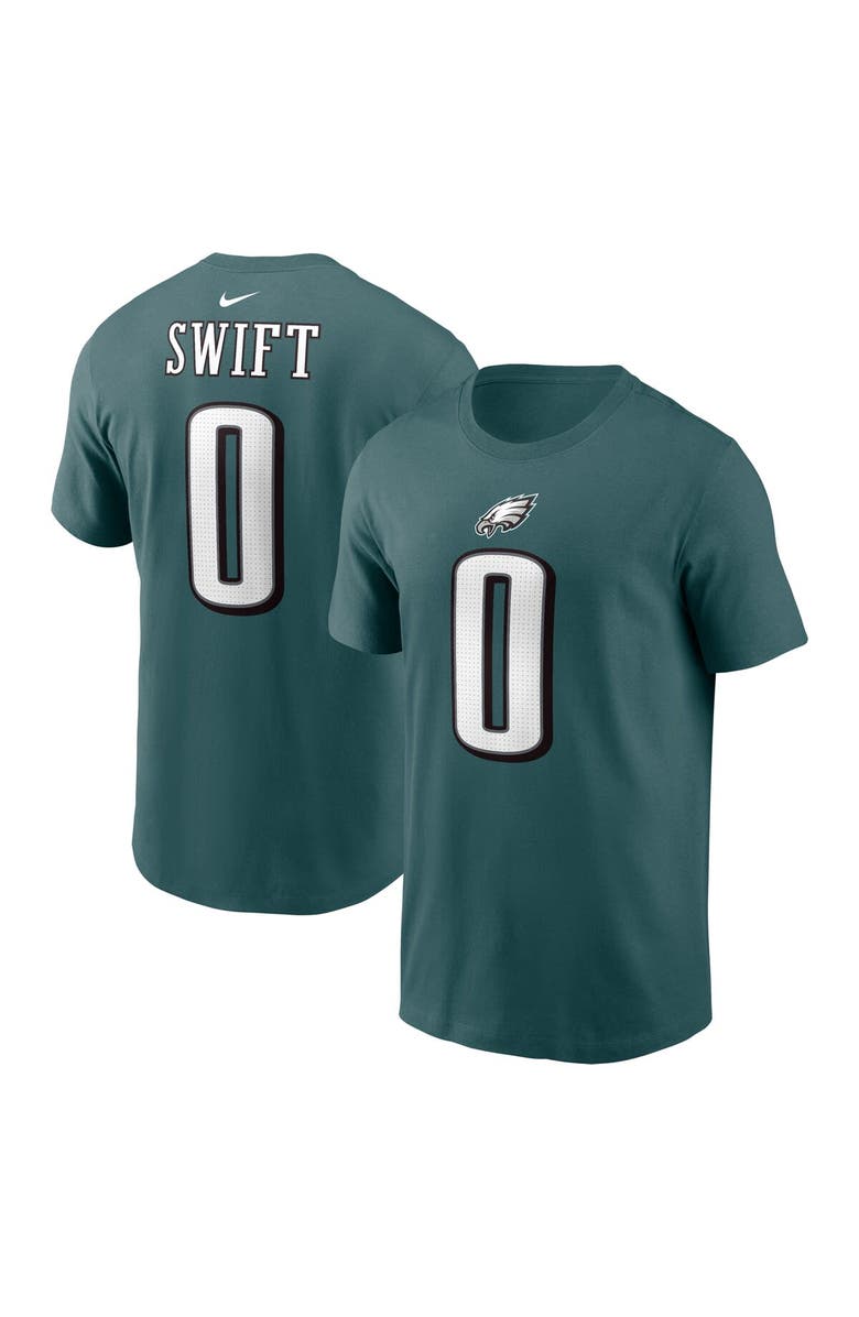 Nike Men's Nike D'Andre Swift Midnight Green Philadelphia Eagles Player Name & Number T-Shirt, Main, color, 