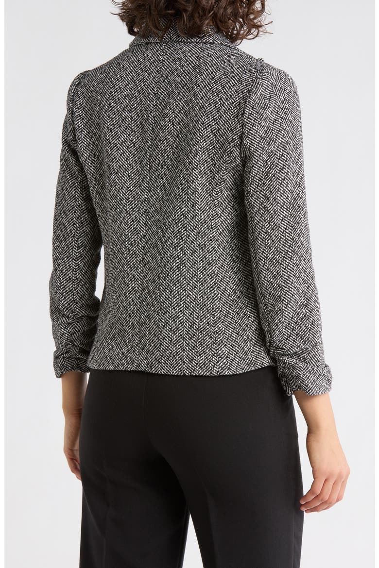 Herringbone Blazer, Alternate, color, BLACK/ WHITE