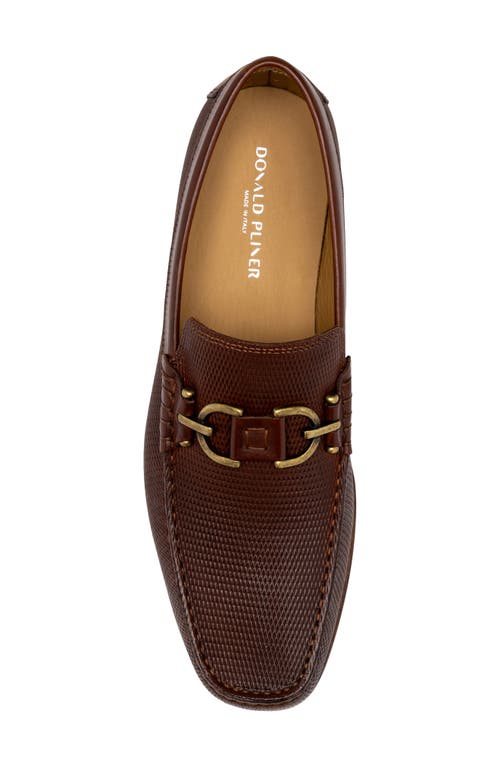 Donald Pliner Dacio Bit Loafer In Whiskey Lizard Print