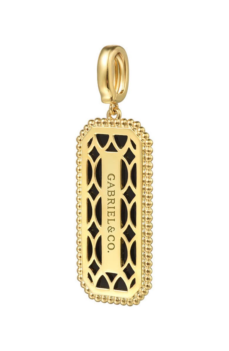 Gabriel & Co. Diamond & Onyx Bujukan Medallion Pendant, Alternate, color, Gold