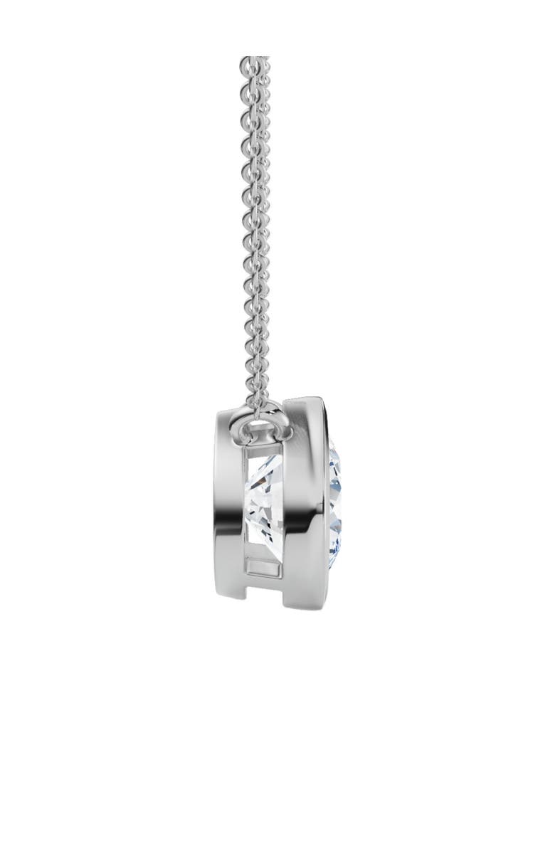 Bliss Diamond 3Ct Solitaire Beezel Diamond Pendant Necklace 18" 14k Gold Lab Grown, Alternate, color, 