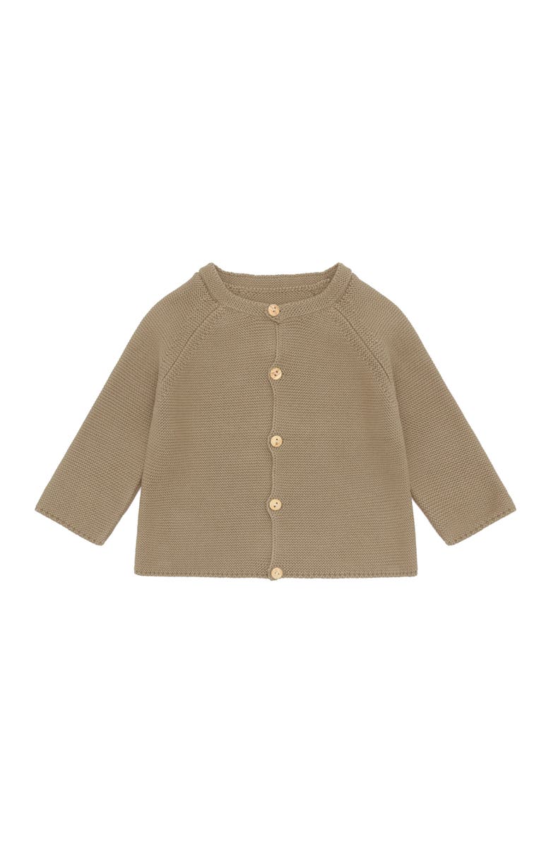 Vild House of Little Organic Knit Cardigan, Alternate, color, Beige-Orange Plant Dye