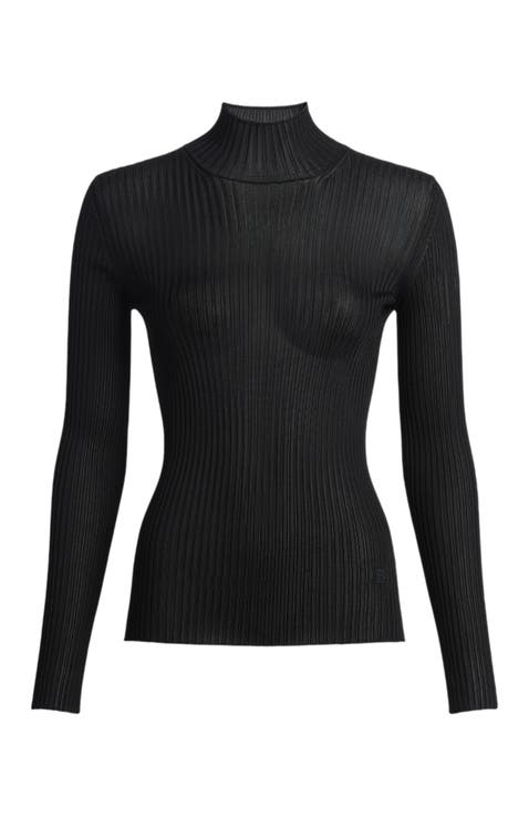Fine ribbed knit jumper