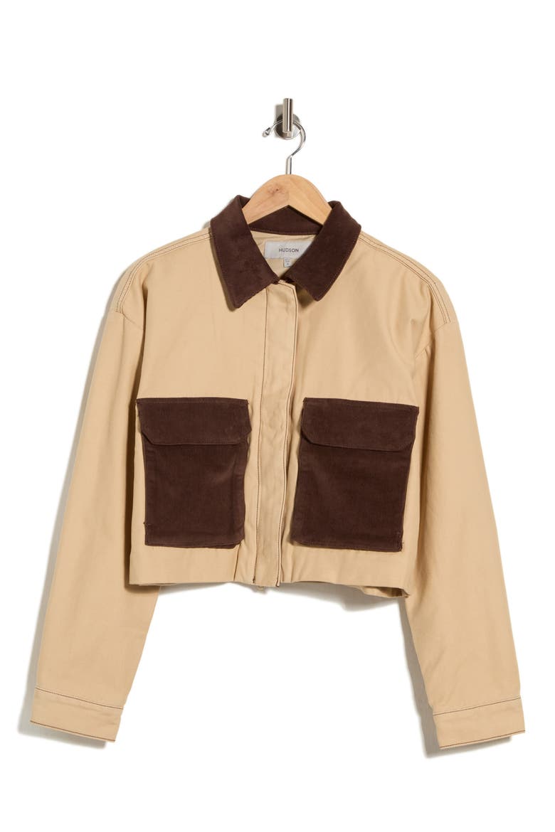 Mixed Media Chore Jacket, Main, color, BLANK CANVAS