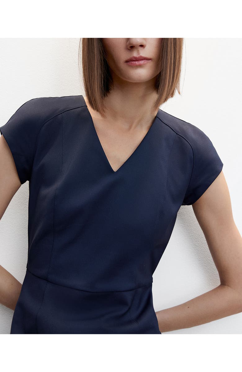 MANGO V-Neck Sheath Dress, Alternate, color,