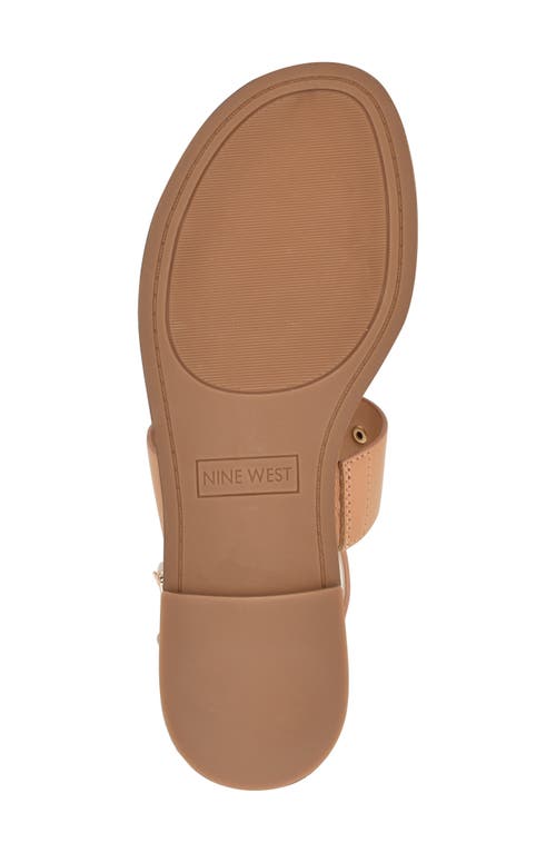 Nine West Jouise Studded Gladiator Sandal In Light Natural