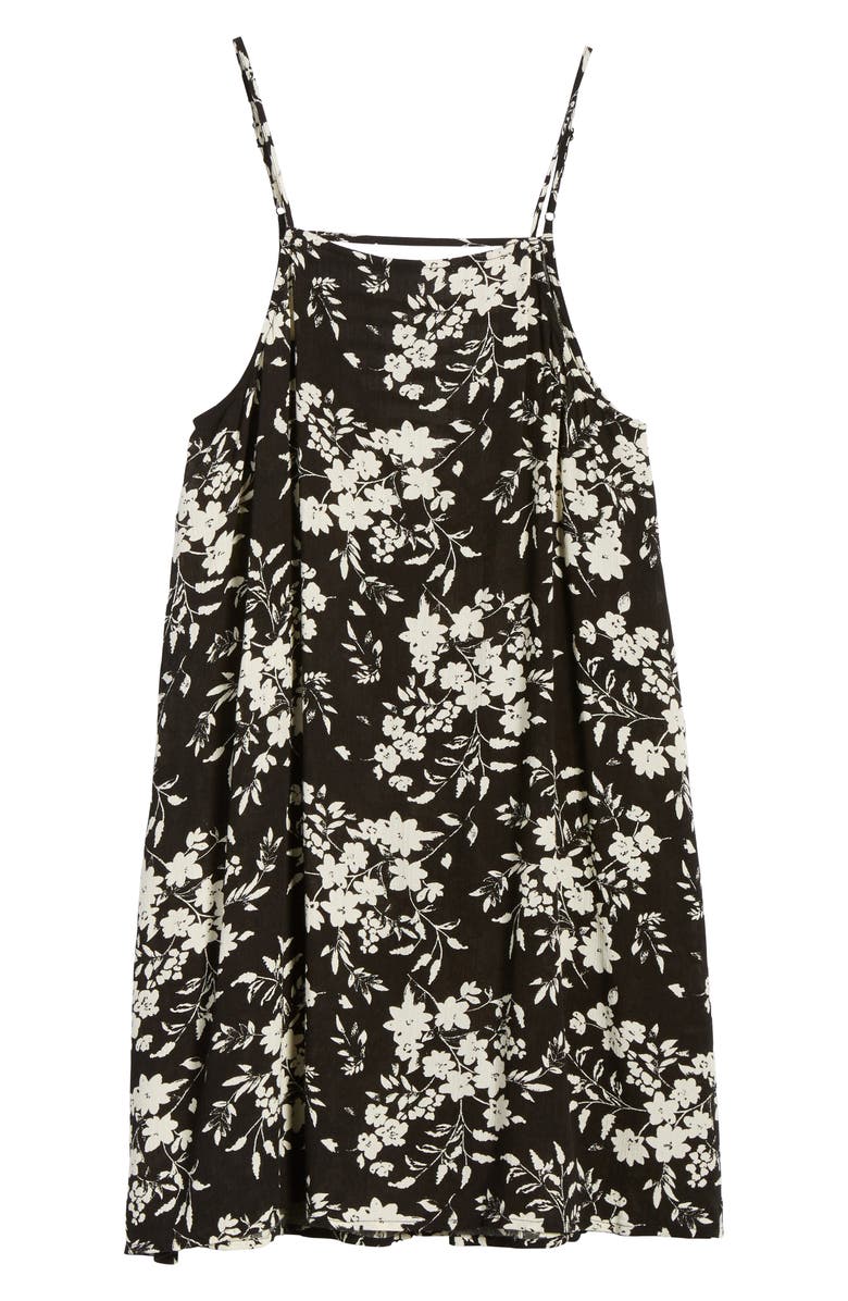 Mimi Chica Print Lattice Back Dress, Alternate, color, 