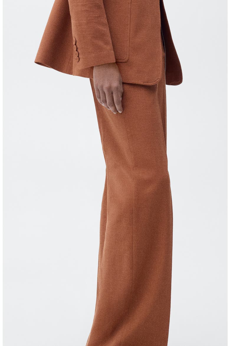 Stretch Cotton & Linen Suit Pants, Alternate, color, CARAMEL