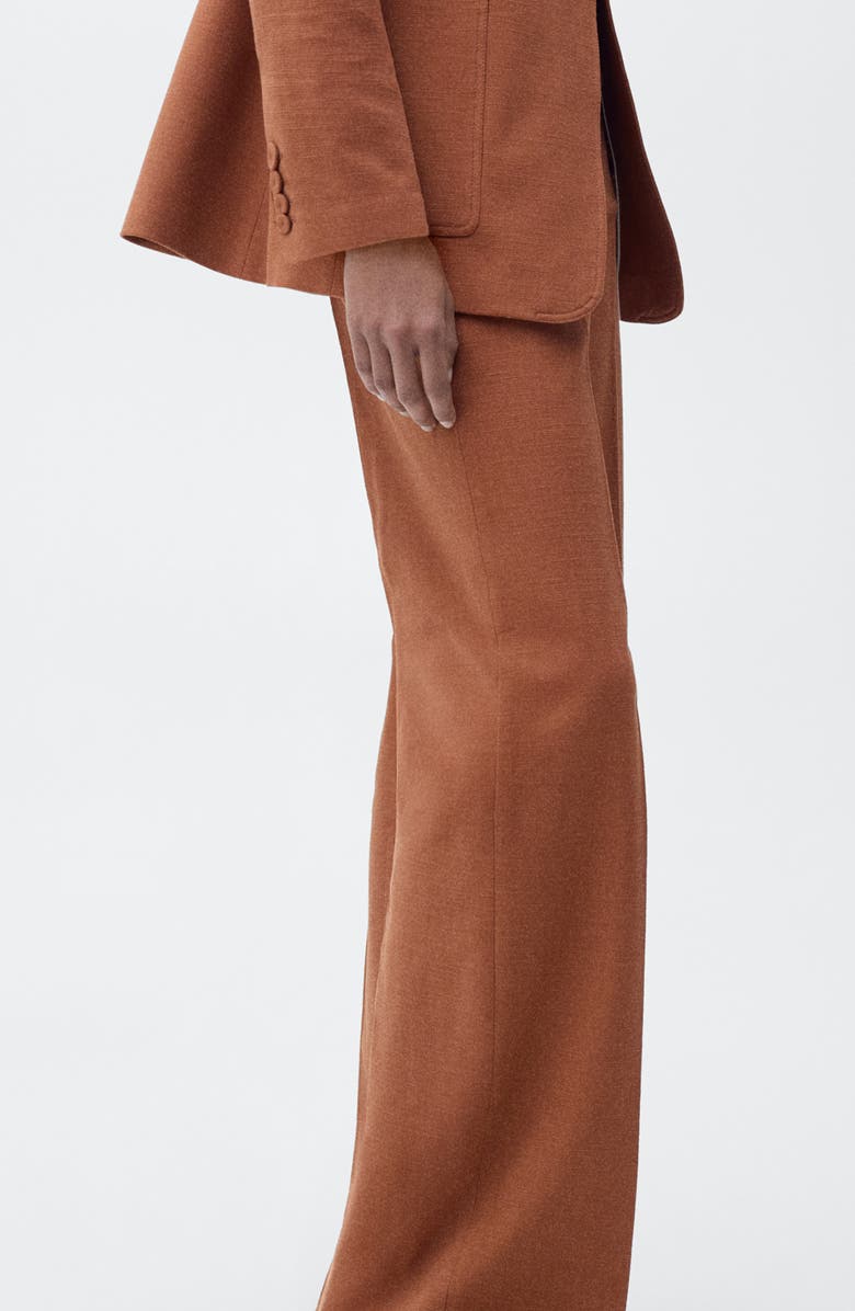 MANGO Stretch Cotton & Linen Suit Pants, Alternate, color, 