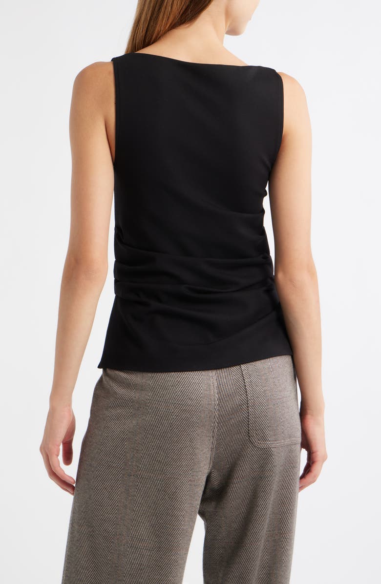 rag & bone Irina Shirred Ponte Tank, Alternate, color, Black
