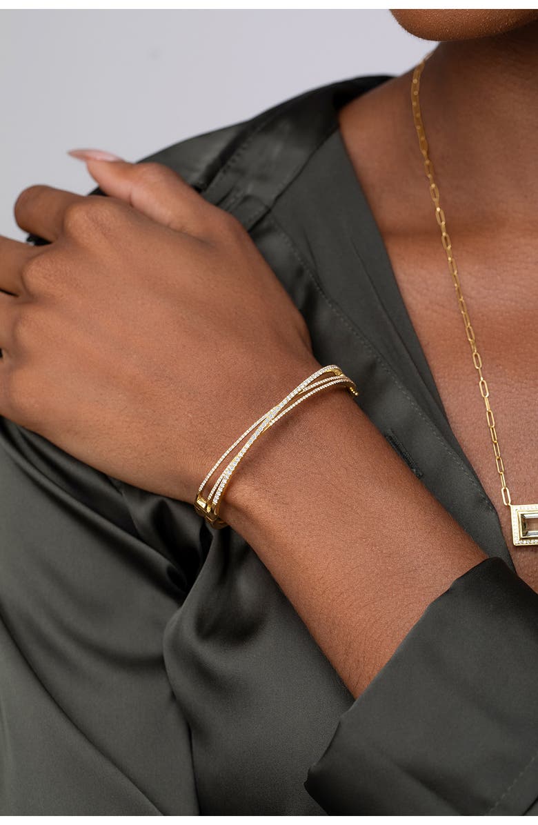 Bony Levy 18K Gold Diamond Crossover Bracelet, Alternate, color, 