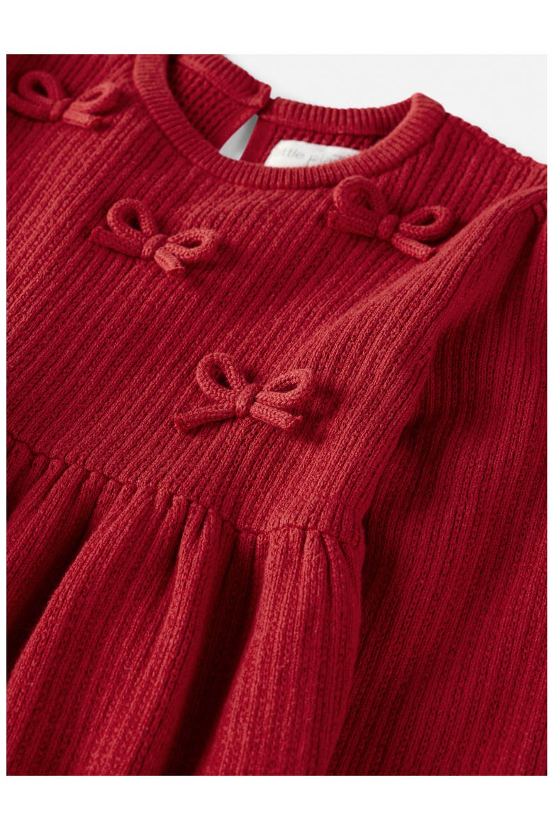 Kids' Organic Cotton Sweater Dress, Alternate, color, LP RED BOWS